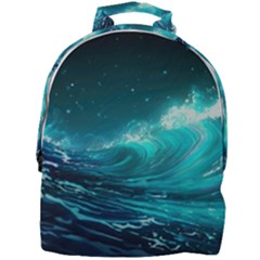 Tsunami Waves Ocean Sea Nautical Nature Water 7 Mini Full Print Backpack by Jancukart