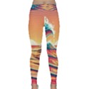 Waves Ocean Sea Tsunami Nautical 6 Classic Yoga Leggings View1