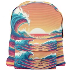 Waves Ocean Sea Tsunami Nautical 6 Giant Full Print Backpack by Jancukart