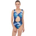 Tsunami Waves Ocean Sea Nautical Nature Water Moon Center Cut Out Swimsuit View1