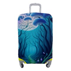 Forrest Jungle Blue Artwork Luggage Cover (small)