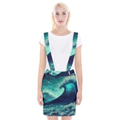 Waves Ocean Sea Tsunami Nautical Braces Suspender Skirt