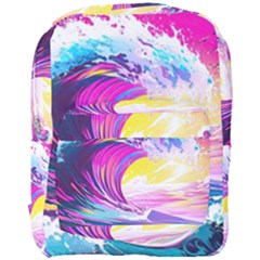 Tsunami Waves Ocean Sea Nautical Nature Water Blue Water Full Print Backpack