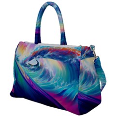 Waves Ocean Sea Tsunami Nautical Nature Water Duffel Travel Bag by Jancukart