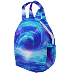 Tsunami Waves Ocean Sea Nautical Nature Water Art Work Travel Backpacks by Jancukart