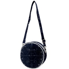 Vintage Astrology Poster Crossbody Circle Bag by ConteMonfrey