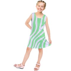 Green Zebra Vibes Animal Print  Kids  Tunic Dress by ConteMonfrey