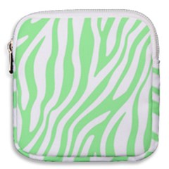 Green Zebra Vibes Animal Print  Mini Square Pouch by ConteMonfrey