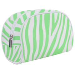 Green Zebra Vibes Animal Print  Make Up Case (medium) by ConteMonfrey