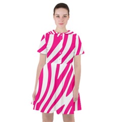 Pink Fucsia Zebra Vibes Animal Print Sailor Dress by ConteMonfrey
