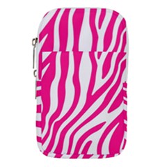 Pink Fucsia Zebra Vibes Animal Print Waist Pouch (large) by ConteMonfrey