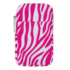 Pink Fucsia Zebra Vibes Animal Print Waist Pouch (small) by ConteMonfrey