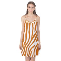 Orange Zebra Vibes Animal Print   Camis Nightgown 