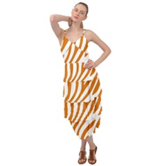 Orange Zebra Vibes Animal Print   Layered Bottom Dress by ConteMonfrey