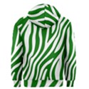 Dark green Zebra Vibes Animal Print Men s Zipper Hoodie View2