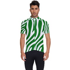 Dark Green Zebra Vibes Animal Print Men s Short Sleeve Cycling Jersey by ConteMonfrey