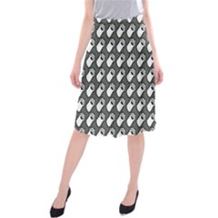 Grey And White Little Paws Midi Beach Skirt by ConteMonfrey