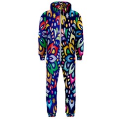 Leafs And Floral Hooded Jumpsuit (men)