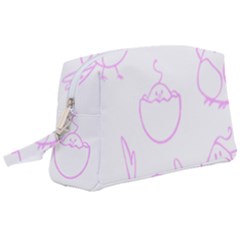 Birds Seamless Pattern Purple Wristlet Pouch Bag (large) by ConteMonfrey