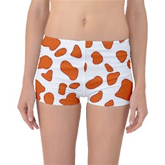 Orange Cow Dots Boyleg Bikini Bottoms by ConteMonfrey