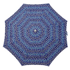 Animal Print - Blue - Leopard Jaguar Dots Small  Straight Umbrellas by ConteMonfrey