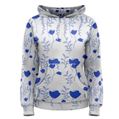 Blue Classy Tulips Women s Pullover Hoodie