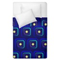 Blue Neon Squares - Modern Abstract Duvet Cover Double Side (Single Size) View1