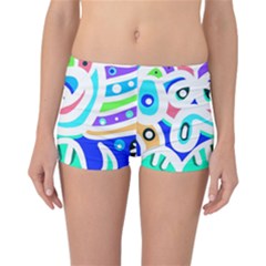 Crazy Pop Art - Doodle Animals   Reversible Boyleg Bikini Bottoms by ConteMonfrey