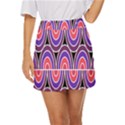 Pink, blue, black, purple Tones Pop Art  Mini Front Wrap Skirt View1