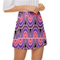 Pink, blue, black, purple Tones Pop Art  Mini Front Wrap Skirt View3