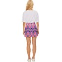 Pink, blue, black, purple Tones Pop Art  Mini Front Wrap Skirt View4