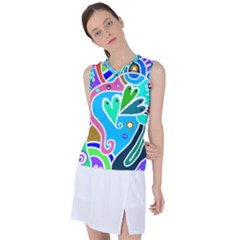 Crazy Pop Art - Doodle Hearts   Women s Sleeveless Sports Top by ConteMonfrey