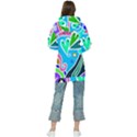 Crazy Pop Art - Doodle Hearts   Women s Long Oversized Pullover Hoodie View2