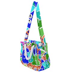 Crazy Pop Art - Doodle Buddies  Rope Handles Shoulder Strap Bag
