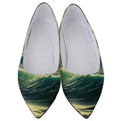 Ocean Sea Waves Tide Women s Low Heels