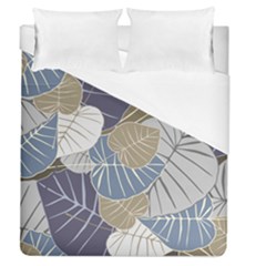 Ackground Leaves Desktop Duvet Cover (queen Size) by Amaryn4rt