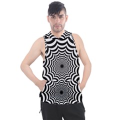 Spider Web Hypnotic Men s Sleeveless Hoodie by Amaryn4rt