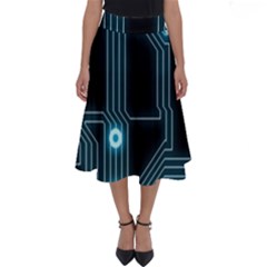 A Completely Seamless Background Design Circuitry Perfect Length Midi Skirt by Amaryn4rt