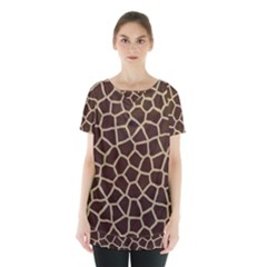 Giraffe Animal Print Skin Fur Skirt Hem Sports Top by Amaryn4rt