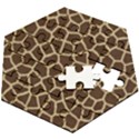 Giraffe Animal Print Skin Fur Wooden Puzzle Hexagon View2