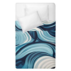 Pattern Ocean Waves Arctic Ocean Blue Nature Sea Duvet Cover Double Side (single Size)