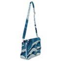 Waves Ocean Sea Pattern Water Tsunami Rough Seas Shoulder Bag with Back Zipper View1