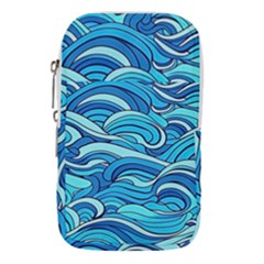 Pattern Ocean Waves Blue Nature Sea Abstract Waist Pouch (large)