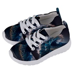 Tsunami Waves Ocean Sea Water Rough Seas Nature Kids  Lightweight Sports Shoes by Wegoenart