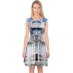 Squad Latvia Architecture Capsleeve Midi Dress