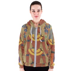 Egyptian Tutunkhamun Pharaoh Design Women s Zipper Hoodie by Celenk