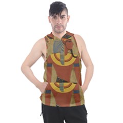 Egyptian Tutunkhamun Pharaoh Design Men s Sleeveless Hoodie by Celenk