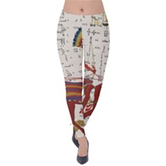 Egyptian Tutunkhamun Pharaoh Design Velvet Leggings