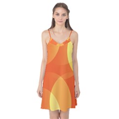 Abstract Orange Yellow Red Color Camis Nightgown 