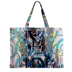Abstract Acrylic Color Texture Watercolor Creative Zipper Mini Tote Bag